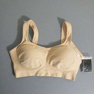 Underoutfit Wireless Comfort Shaping Bra Womens L Beige Bra Extender 457‎ New